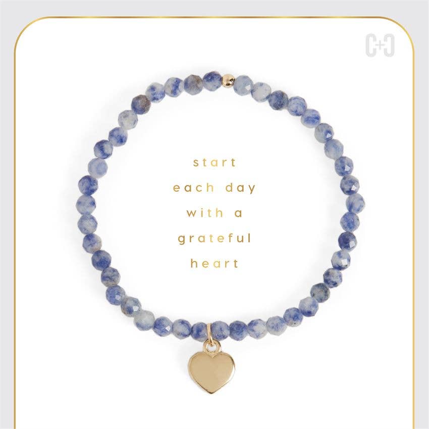 Coco + Carmen Heart Bracelet - Blue