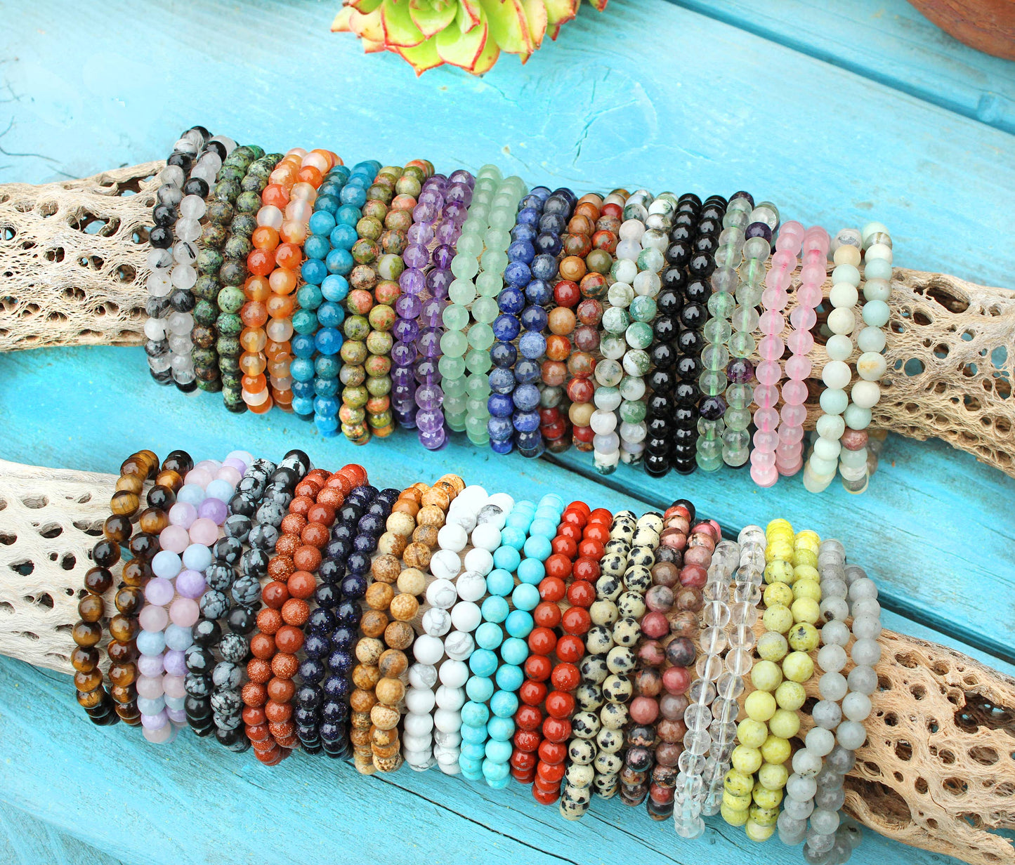 Brooke LeAnne - Crystal Gemstone Bracelets (6mm)  Select Your Color!